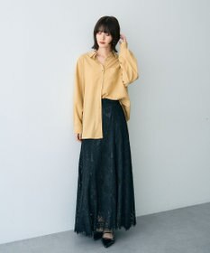 YECCA VECCA バックギャザーロングシャツ