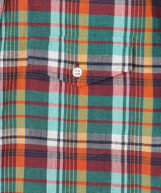 J.PRESS MEN 【J.PRESS ORIGINALS】Indian Madras Regular half Sleeve Shirt / Baggy-Fit