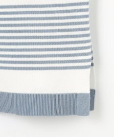 J.PRESS LADIES L 【洗える】Cotton Acetate パネルボーダー プルオーバー ニット