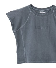 CRAFT STANDARD BOUTIQUE ヴィンテージ加工ロゴプリントノースリーブＰＯ