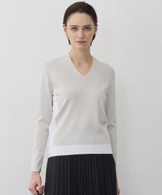 ICB L シンセティックフルニードル Vネックニット