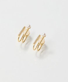 Phoebe 2ラインリッチパールビジュークリップイヤリング