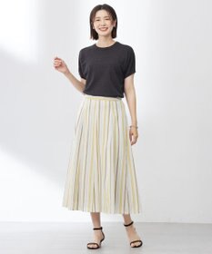 J.PRESS LADIES L 【洗える】ランダムストライプ スカート
