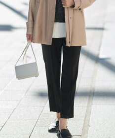 ICB アセテートダブルサテン スティックパンツ ブラック