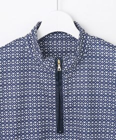 23区GOLF 【WOMEN】モノグラム柄 ハーフジップカットソー