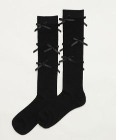 WEGO リボン付きハイソックス