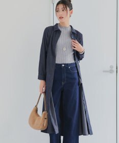 Tiaclasse L 【洗える】コーデュロイサイドリボンワンピース