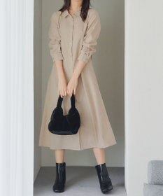 Tiaclasse L 【洗える】コーデュロイサイドリボンワンピース