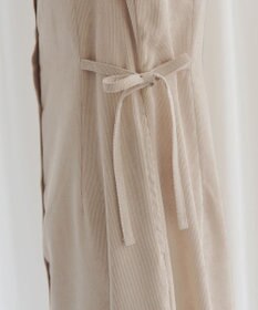 Tiaclasse L 【洗える】コーデュロイサイドリボンワンピース