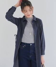 Tiaclasse L 【洗える】コーデュロイサイドリボンワンピース