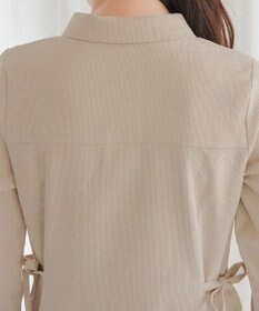 Tiaclasse L 【洗える】コーデュロイサイドリボンワンピース