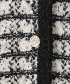 ANY SIS L 【洗える】襟付ツイード ジャケット