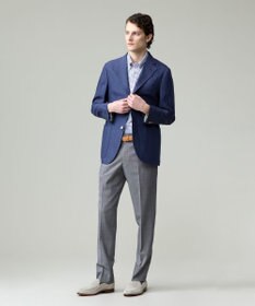 J.PRESS MEN 【Peppin Merino Comfort】【ウォッシャブル可 / 折り目加工】バーズアイ スラックス / ノータック