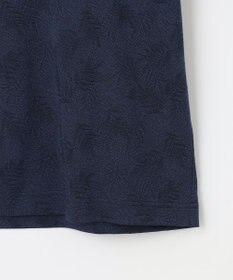 JOSEPH ABBOUD 【キングサイズ・吸水速乾】リーフ柄ジャガード クルーネック Tシャツ