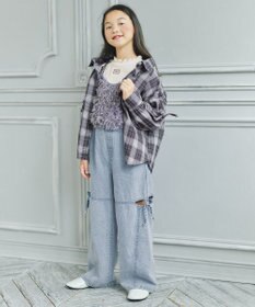ANY KIDS 【2点セット】Tシャツ×フェザーライク キャミソール