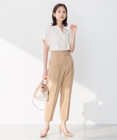 組曲 【ストレッチ・イージーケア】ハイウエストチノ パンツ