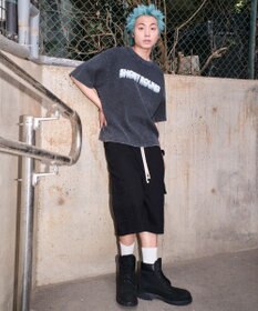 WEGO 【ユニセックス着用ITEM/MLサイズ展開】ブリーチワッフルダメージグラフィックT（SS）