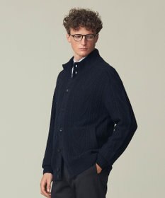 J.PRESS MEN 【Cash Lamb's Wool】ケーブルニット カーディガン
