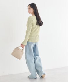 earth music&ecology 【予約】シャーリングカットカーディガン