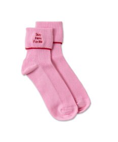 WEGO 折り返しロゴアンクルソックス