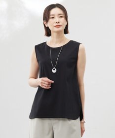 J.PRESS LADIES 【洗える】スムースジャージー ノースリーブ カットソー ブラック系
