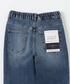 ANY 【洗濯機可/ウエストゴム/ストレッチ】ストレートデニムパンツ