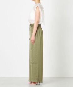 NAVE 【Nave・洗える/ウエストゴム】ヴィンテージサテン ワイドパンツ