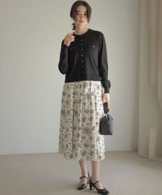 組曲 モザイクフラワープリント スカート