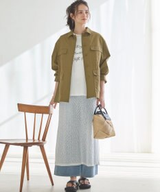 23区 L 【SLOW/一部店舗限定】ハイカウントギャバ ミリタリージャケット