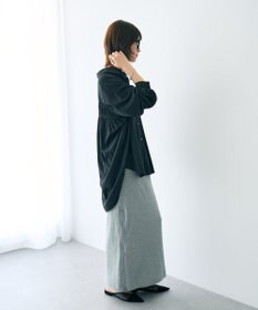 YECCA VECCA バックギャザーロングシャツ