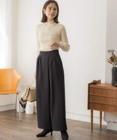 組曲 【前後着用・手洗い可】ELENAスパンコール襟デザイン ニット