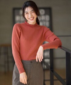 ANY 【洗濯機可】ウォームニットフリルプルオーバー