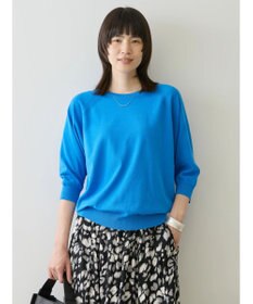 AMERICAN HOLIC ＵＶカットラグラン５分袖ニットプルオーバー