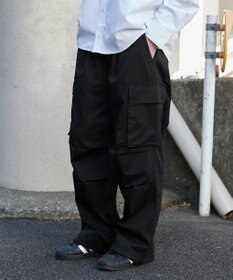 WEGO 【ウエストゴム/SMLサイズ展開】イージーワイドカーゴパンツ