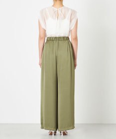 NAVE 【Nave・洗える/ウエストゴム】ヴィンテージサテン ワイドパンツ