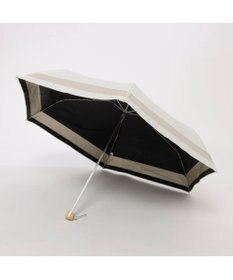 UNBILLION カシュネ cachenez / PU切り継ぎボーダー3段折りたたみ傘