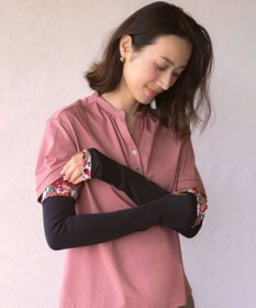 J.PRESS LADIES L プレーティングジャージー バンドカラー カットソー