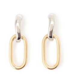 23区 【先行予約】コンビカラー オーバル イヤリング