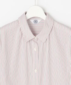 J.PRESS LADIES BEZ ドビーストライプ シャツカラー ブラウス