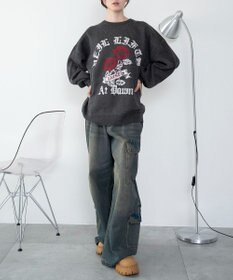 WEGO 【洗える】グラフィックニットBIGプルオーバー