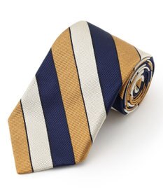 J.PRESS MEN 【STRUCTURE MIX COLLECTION】レジメンタル ネクタイ イエロー系1