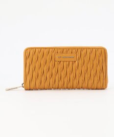 LA BAGAGERIE シープレザープリーツ加工ラウンドウォレット