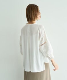 YECCA VECCA レース切替スキッパーブラウス