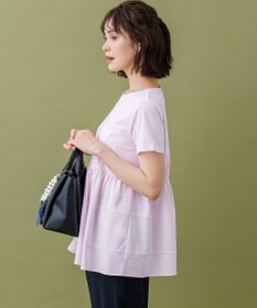 組曲 【ご好評により新色追加/WEB限定】プレーティング天竺ビスチェ風ティアード Tシャツ