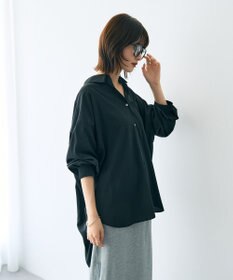 YECCA VECCA バックギャザーロングシャツ