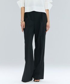 BEIGE， 【洗える/接触冷感/速乾/UVケア対応・Precious ９月号掲載】BATEAU / イージーウエストサイドスリットタックパンツ Black