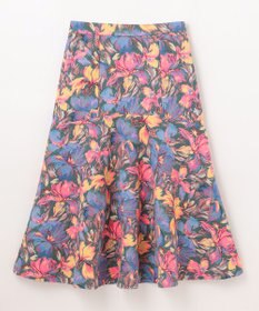 GRACE CONTINENTAL フラワージャガードフレアスカート