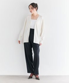 #Newans 【洗える】ファインボタンＶネックカーディガン