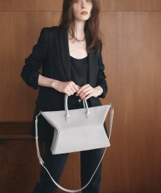 TOPKAPI 【TREASURE TOPKAPI】フェイクレザー ジオメトリック ショルダー付 トートバッグ