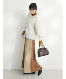 CRAFT STANDARD BOUTIQUE マルチストライプバイカラーニットスカート